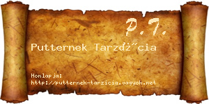 Putternek Tarzícia névjegykártya
